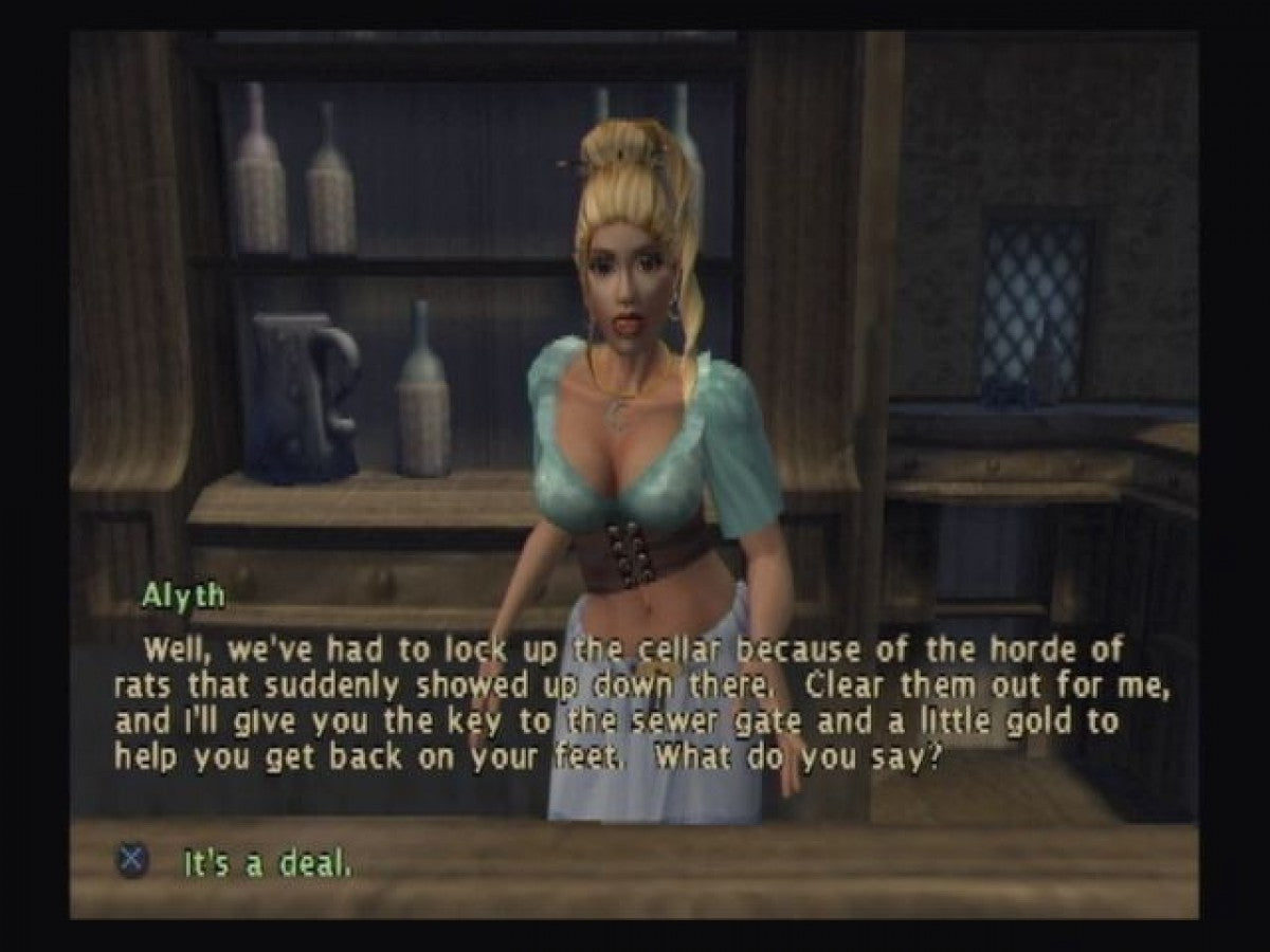 Baldur’s Gate: Dark Alliance for PlayStation 2 with action-RPG dungeon-crawling fantasy theme gameplay