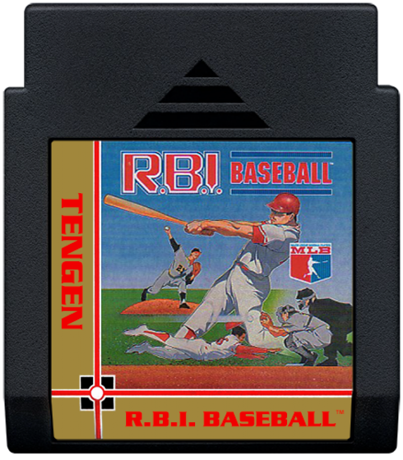 Black Cartridge for RBI Baseball [Tengen] Nintendo Entertainment System (NES) retro video game  