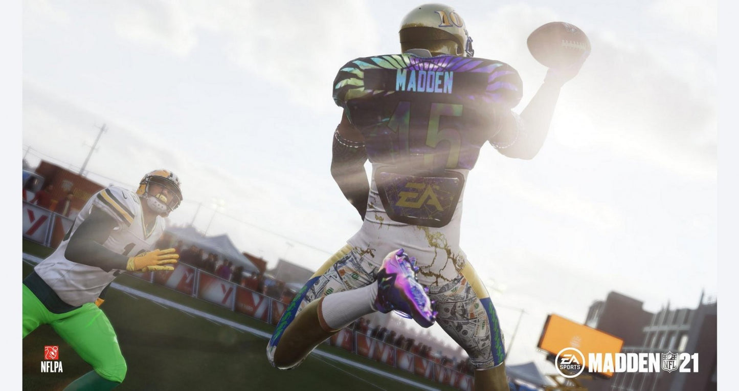 Madden NFL 21 gameplay for Xbox One (XONE) sports football video game.