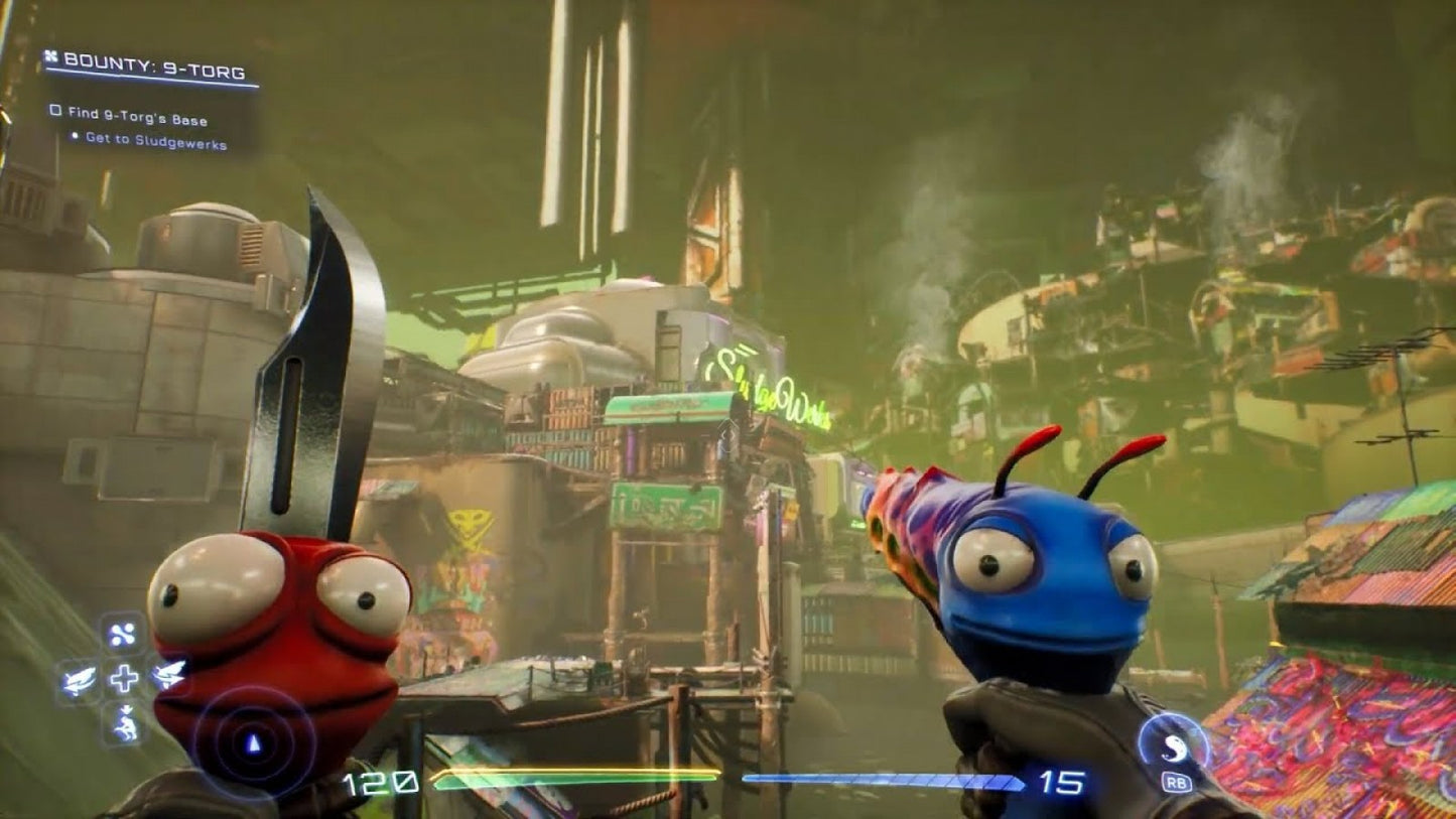 High on Life Game of the Year Edition Nintendo Switch inspired design featuring comedic first person shooter aesthetic talking alien weapons absurd sci fi humor fast paced combat colorful alien worlds satirical storytelling and chaotic adventure gameplay presentation gameplay 