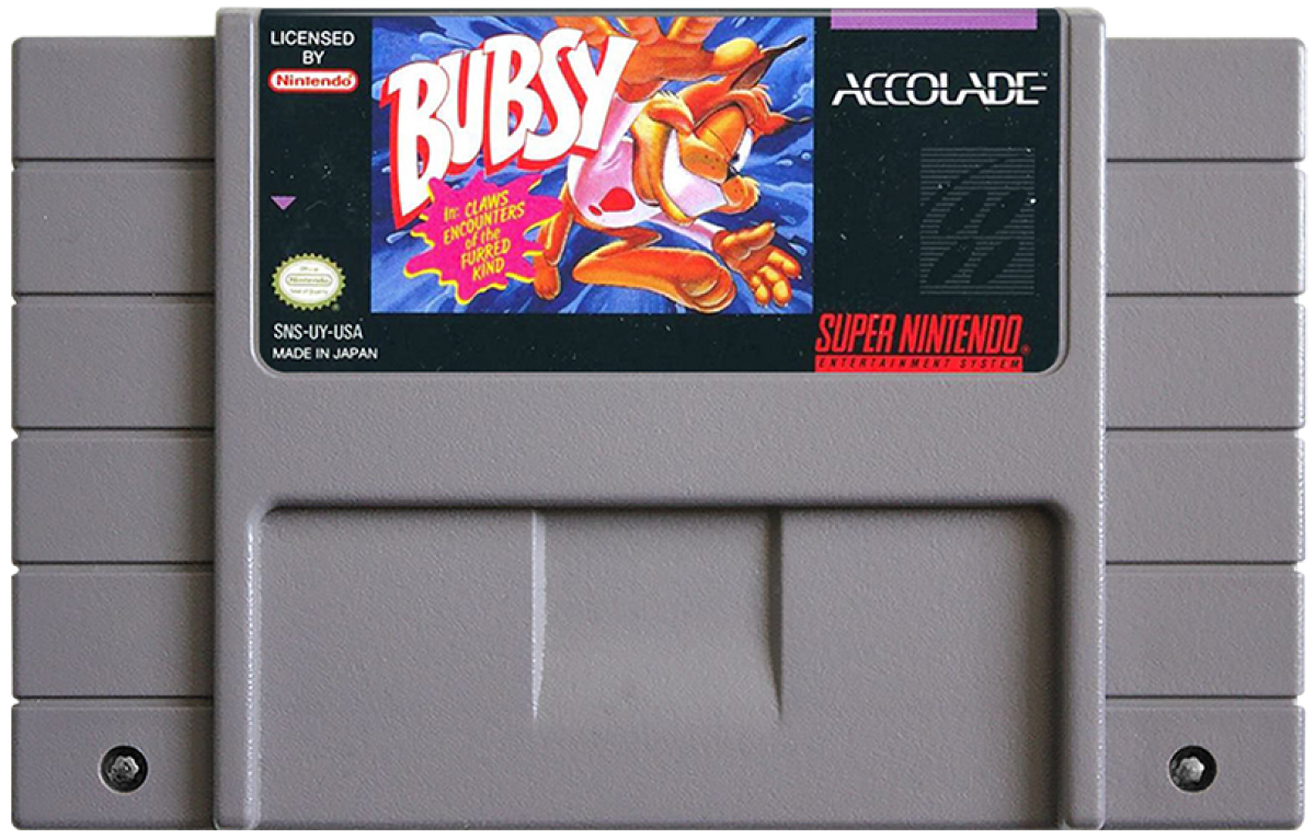 Bubsy cartridge for Super Nintendo Entertainment System SNES retro video game