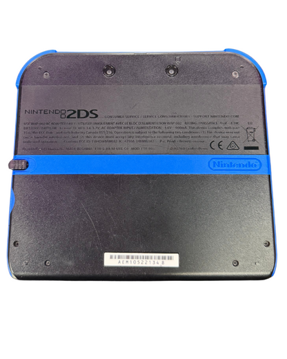 Nintendo 2DS Blue handheld console back view