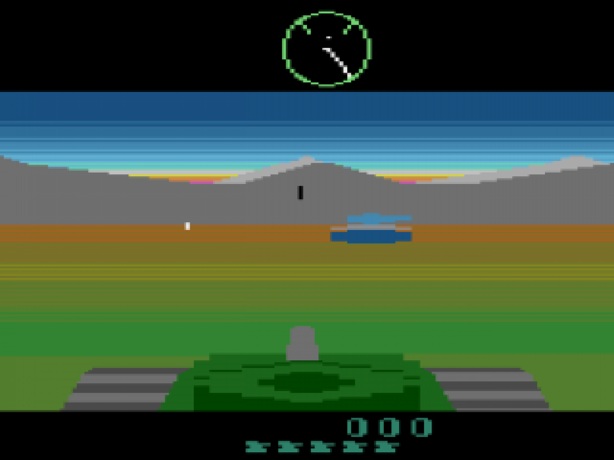 Battlezone gameplay art for Atari 2600 (2600) video game 