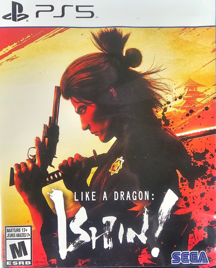 Like a Dragon Ishin PlayStation 5 PS5 video game featuring action adventure gameplay samurai combat 19th century Japan historical drama Sakamoto Ryoma character sword fighting gun combat martial arts special attacks side quests Japanese culture exploration intense battles and classic PlayStation 5 action gaming retro video game collection collectible gaming appeal front cover art