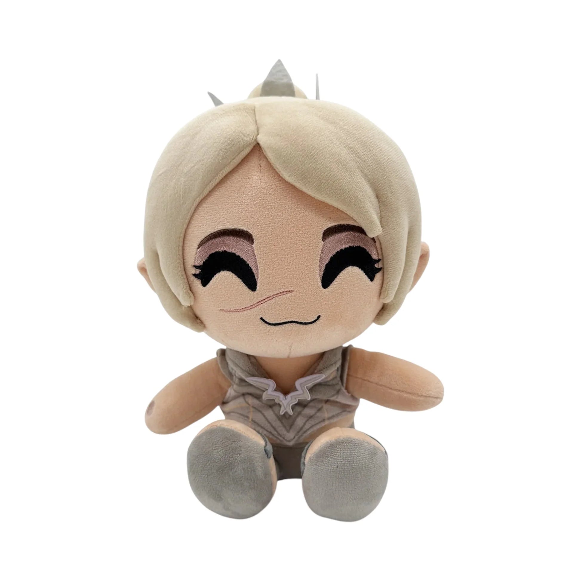 Selunite Shadowheart 9 Inch Plush collectible Baldur's Gate 3 character plush featuring Selunite Shadowheart soft plush construction detailed character styling 9 inch size huggable collectible display item fantasy gaming merchandise and pop culture collectible appeal front