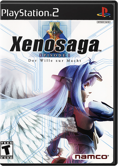Xenosaga Episode I: Der Wille zur Macht – PlayStation 2 (PS2) video game cover image, JRPG.