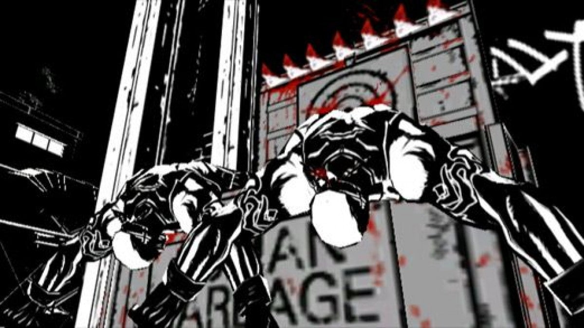 MadWorld – Nintendo Wii (Wii) stylized action beat ’em up video game gameplay