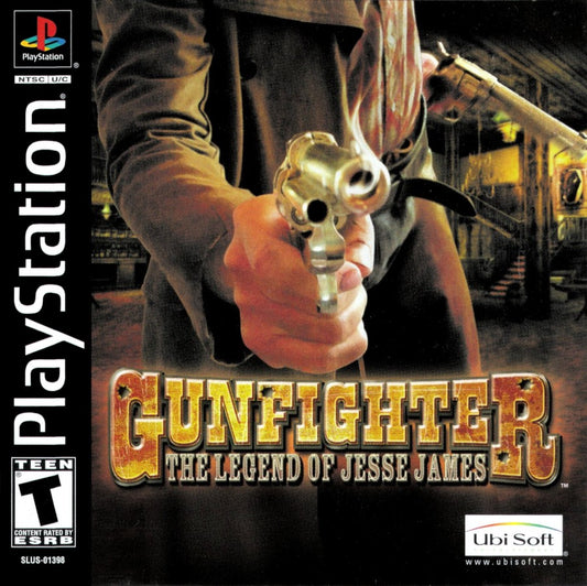 Gunfighter: The Legend of Jesse James retro western action shooter game for PlayStation 1 (PS1) cover art