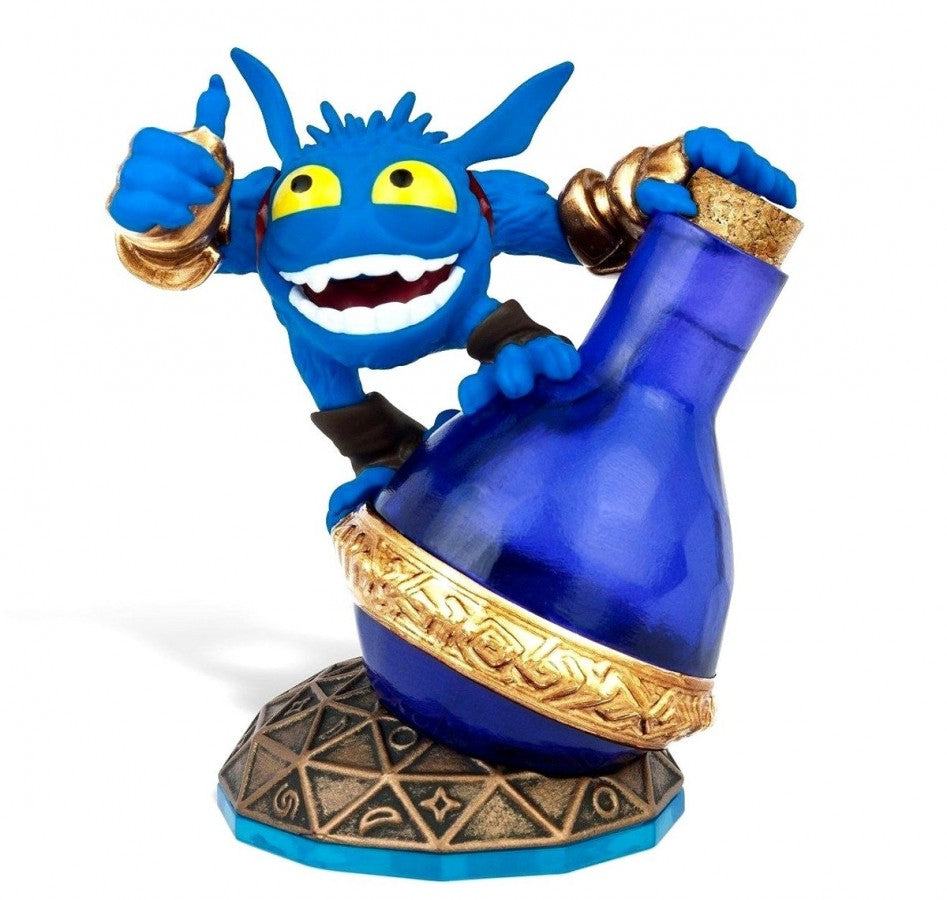 Pop Fizz Super Gulp Swap Force Skylanders character figure featuring Pop Fizz in Super Gulp form with oversized potion abilities colorful collectible design Skylanders Swap Force gameplay compatibility magical potion powers and collectible toys to life gaming appeal