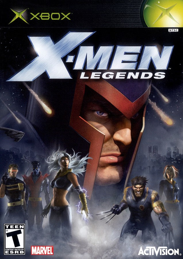 X-Men Legends Xbox XBOX for action role playing video game fans featuring Marvel superhero team based combat iconic X-Men characters character progression cooperative multiplayer mutant powers immersive comic book storyline dungeon exploration collectible gaming appeal front cover art
