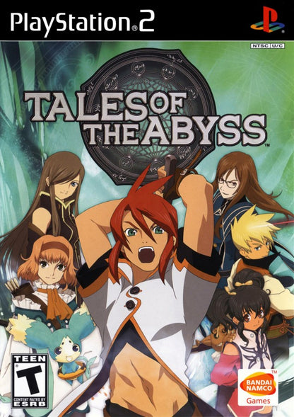 Tales of the Abyss game for the PlayStation 2 featuring action RPG gameplay with real time combat character driven storylines and a fantasy adventure following Luke fon Fabre through a world shaped by prophecy and war cover art