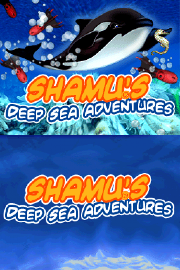 Shamu's Deep Sea Adventures home page for Nintendo DS (DS) underwater adventure video game