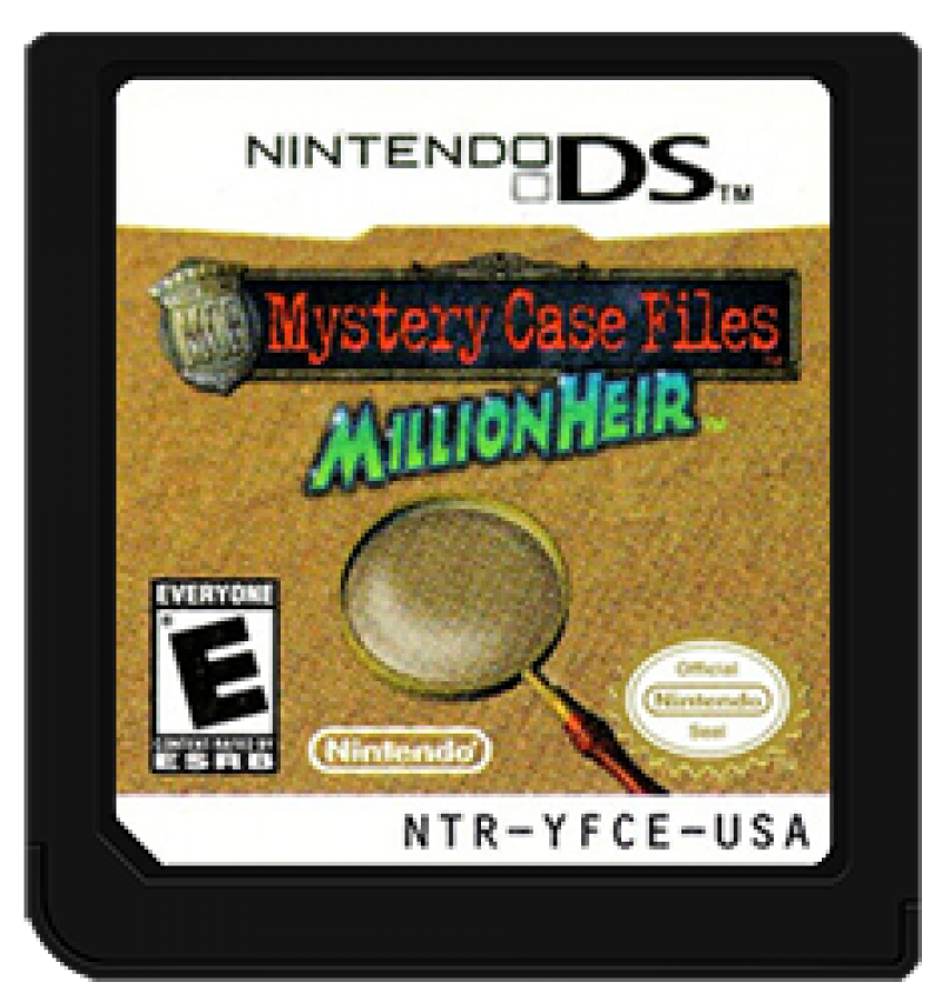 Mystery Case Files: MillionHeir cartridge for Nintendo DS (DS) hidden object puzzle adventure video game