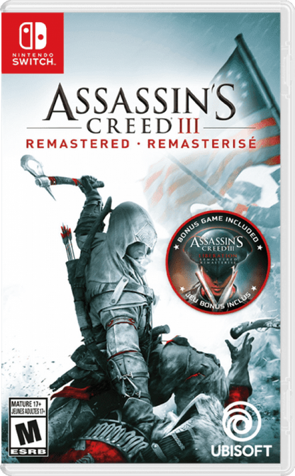 Assassin's Creed III Remastered cover art for Nintendo Switch (NS) video game
