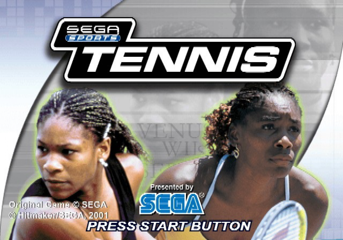 Sega Sports Tennis – PlayStation 2 (PS2) video game title page, sports game.