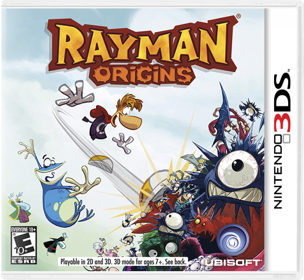 Rayman: Origins cover art for Nintendo 3DS (3DS) video game