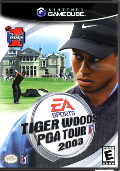 Tiger Woods PGA Tour 2003 cover art for Nintendo GameCube (GC) golf sports video game