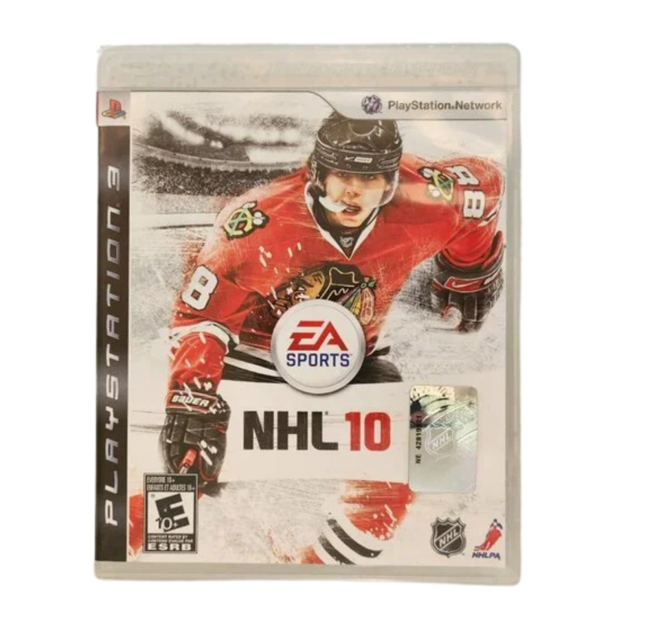 NHL 10 cover art for PlayStation 3 (PS3) ice-hockey video game.
