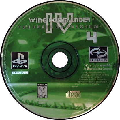 Wing Commander IV retro sci-fi space combat simulation game for PlayStation 1 (PS1) disc 4