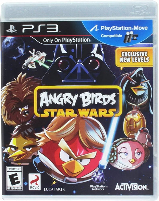 Angry Birds Star Wars PlayStation 3 featuring crossover puzzle gameplay with Star Wars themed characters and levels front cover