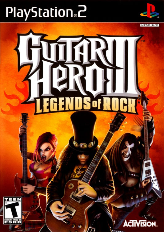 Guitar Hero III: Legends of Rock cover art for Playstation 2 (PS2) video game
