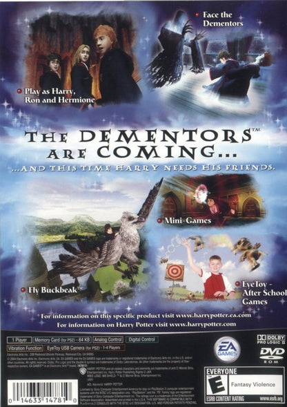 Harry Potter and the Prisoner of Azkaban PS2 PlayStation 2 action adventure game retro video game back of case Greatest Hits edition