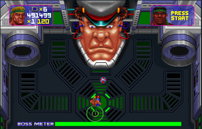 Total Carnage for Super Nintendo top down run and gun arcade shooter featuring explosive action rescue missions power ups and two player co op gameplay 