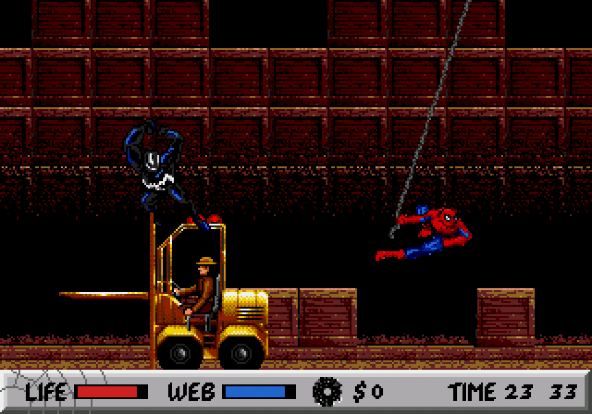 Spider-Man Sega Genesis retro video game action platformer gameplay