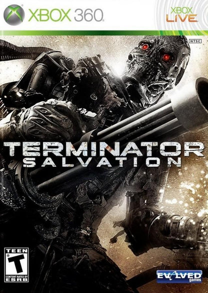 Terminator Salvation cover art for Xbox 360 (X360) third-person shooter action video game