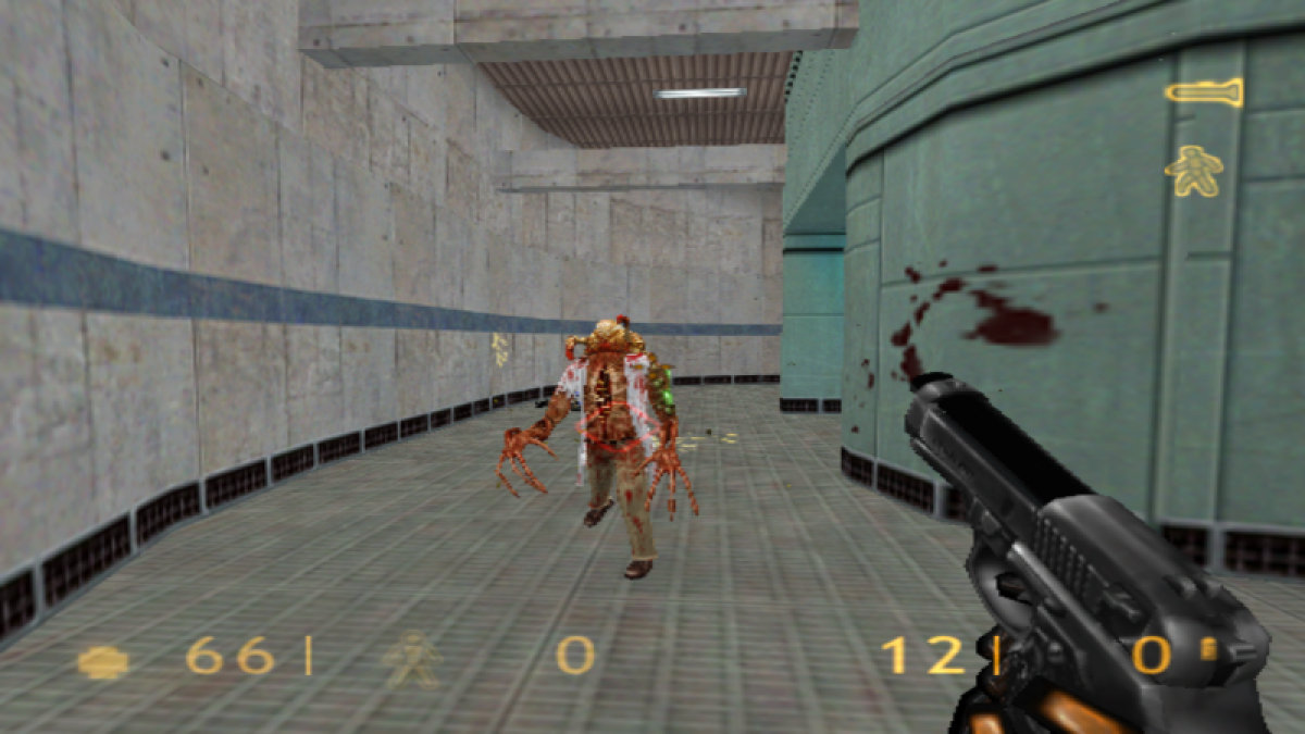 Half-Life for PlayStation 2 first person shooter video game featuring immersive sci-fi storytelling intelligent enemy AI physics based gameplay and the complete Valve classic experience adapted for console gameplay