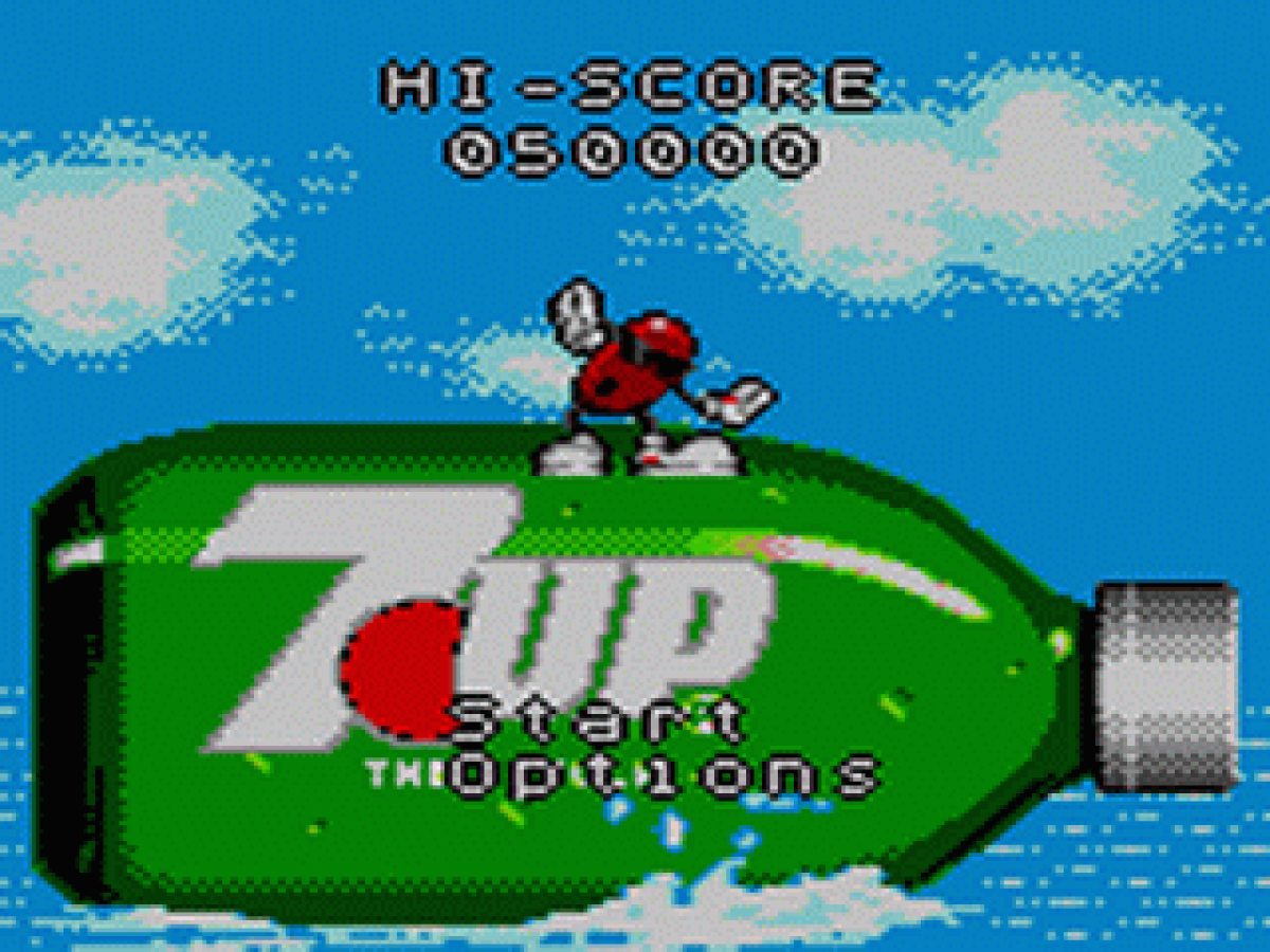 Cool Spot title screen for Sega Game Gear (GG) video game