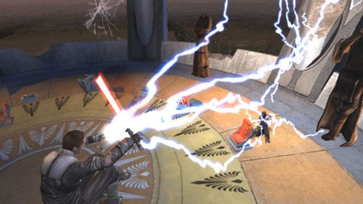 Star Wars: The Force Unleashed – PlayStation 2 (PS2) video game gameplay, action-adventure lightsaber combat.