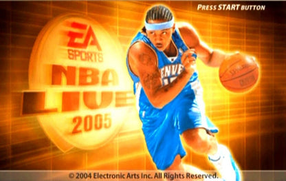 NBA Live 2005 – PlayStation 2 (PS2) basketball sports video game title screen