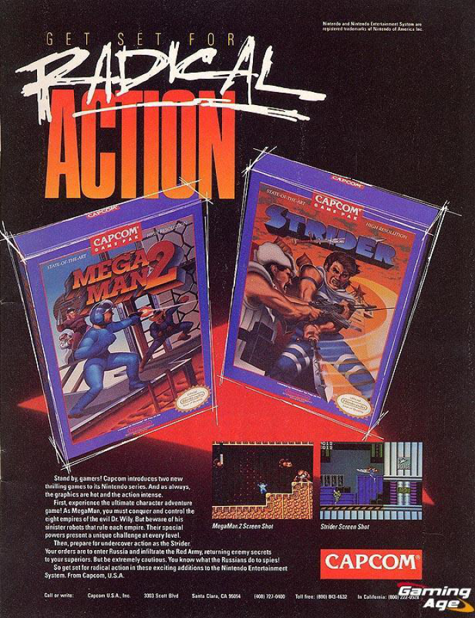Mega Man 2 advert for Nintendo Entertainment System (NES) retro video game