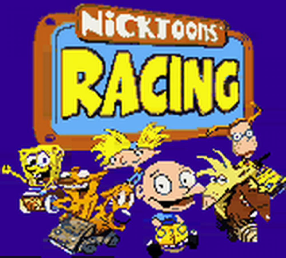 Nicktoons Racing start menu for Game Boy Color GBC video game