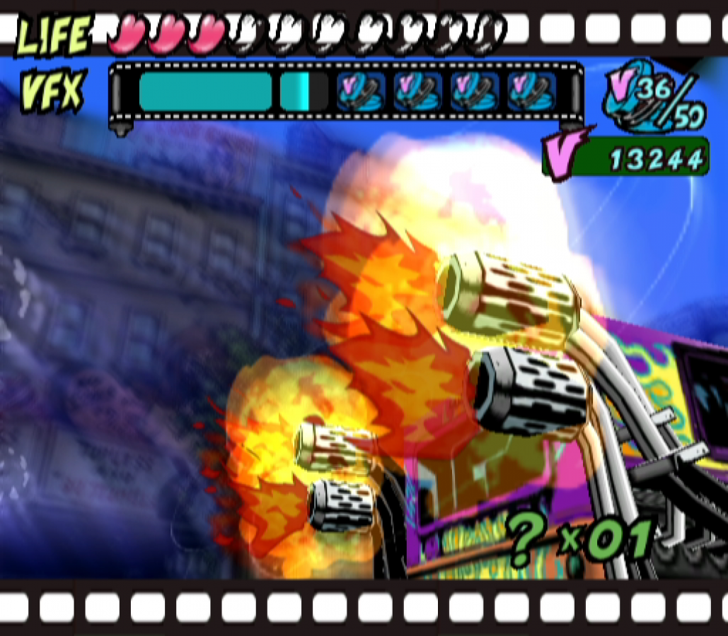 Viewtiful Joe gameplay for Nintendo GameCube (GC) side-scrolling action beat 'em up video game