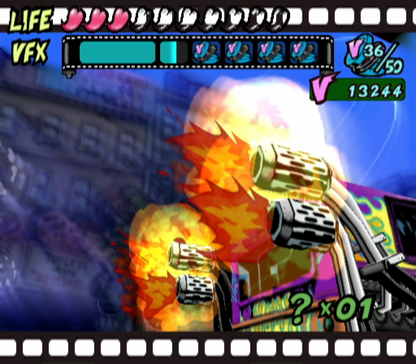 Viewtiful Joe gameplay for Nintendo GameCube (GC) side-scrolling action beat 'em up video game