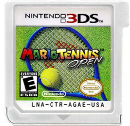 Mario Tennis Open retro Nintendo 3DS video game Mario Tennis sports tennis multiplayer competitive gameplay Mario characters arcade style matches handheld console title Nintendo 3DS release cartridge