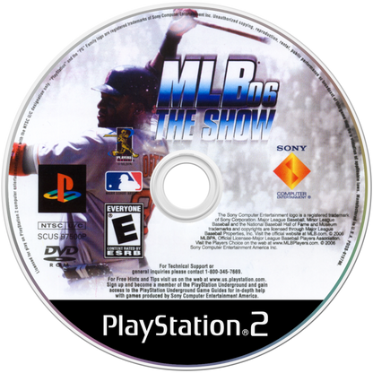 MLB 06: The Show disc art for PlayStation 2 (PS2) video game