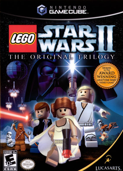 Lego Star Wars II: The Original Trilogy for GameCube featuring iconic Star Wars characters in LEGO action cover art 