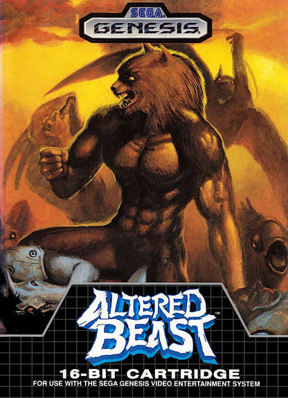 Altered Beast Sega Genesis retro video game action platformer cover art (1988)