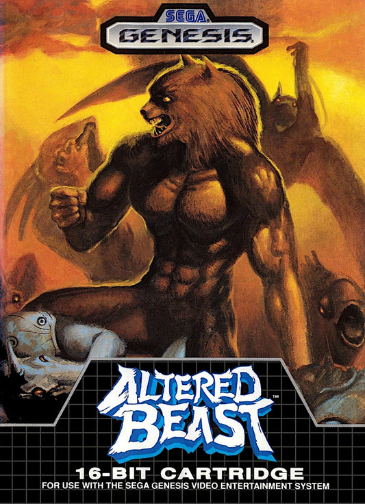 Altered Beast Sega Genesis retro video game action platformer cover art (1988)
