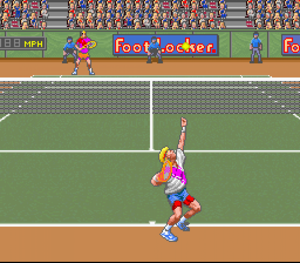 David Cranes Amazing Tennis gameplay image for Super Nintendo Entertainment System SNES retro video game