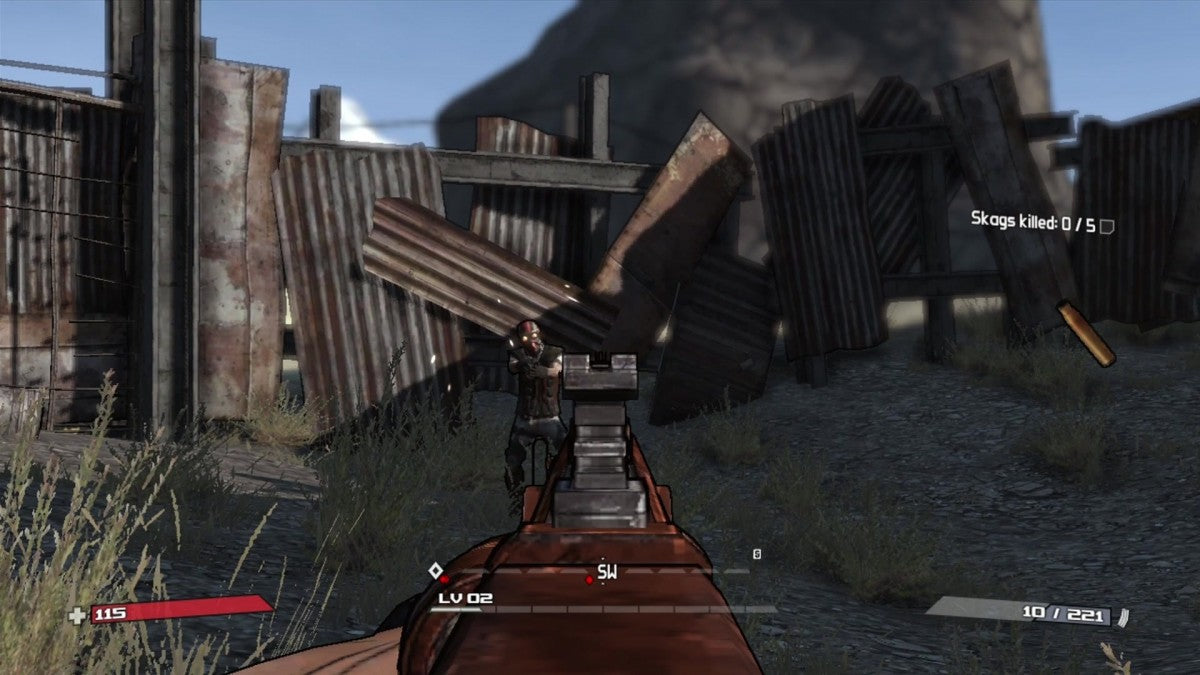 Borderlands gameplay for Xbox 360 (X360) first-person shooter role-playing video game