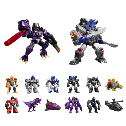 Blokees Transformers Defender Version 06 blind box collectible mini action figure snap fit robot toy Decepticon Autobot character detailed poseable display piece for fans