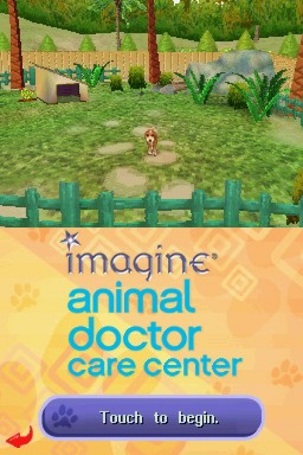Imagine Animal Doctor Care Center title screen for Nintendo DS (DS) video game
