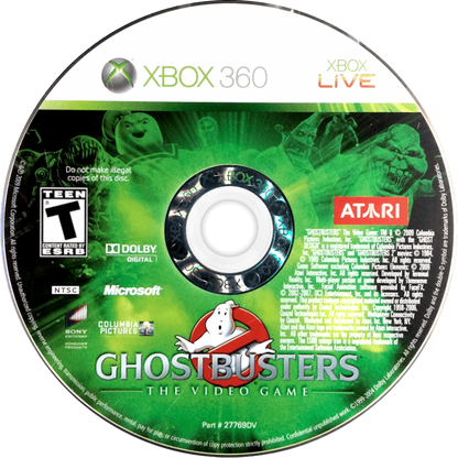 Ghostbusters: The Video Game disc for Xbox 360 (X360) action-adventure video game
