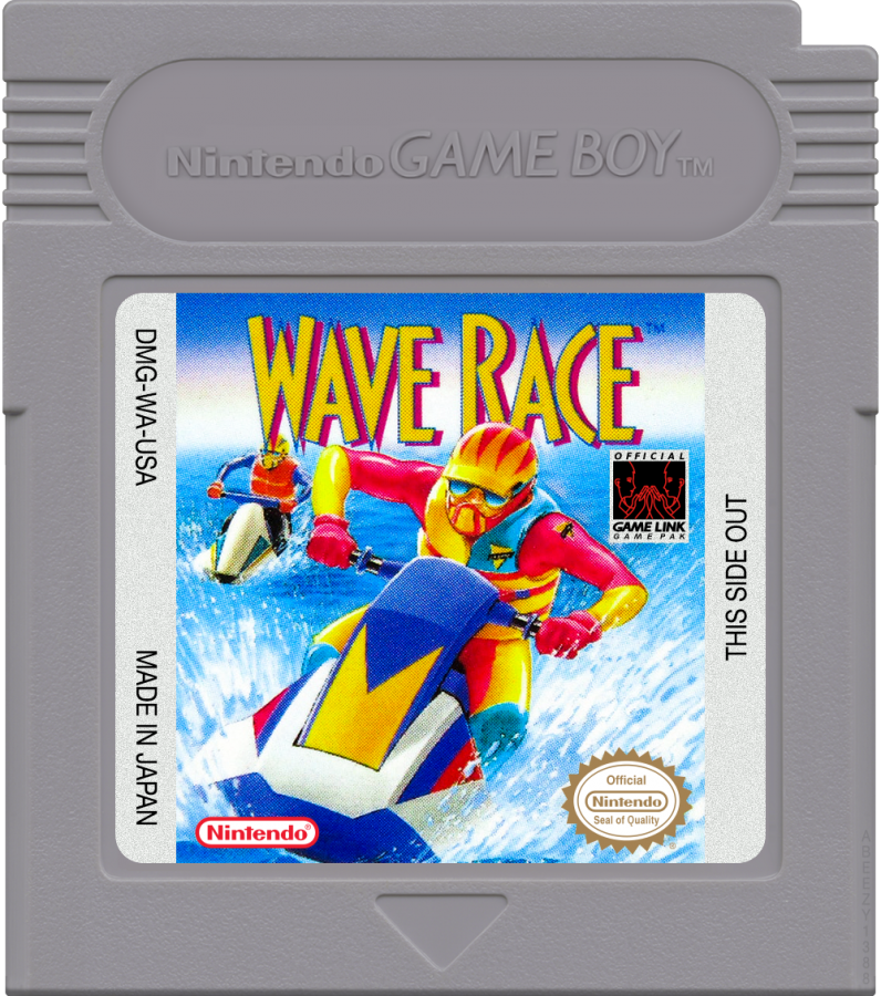 Wave Race cartridge art for Game Boy (GB) video game 
