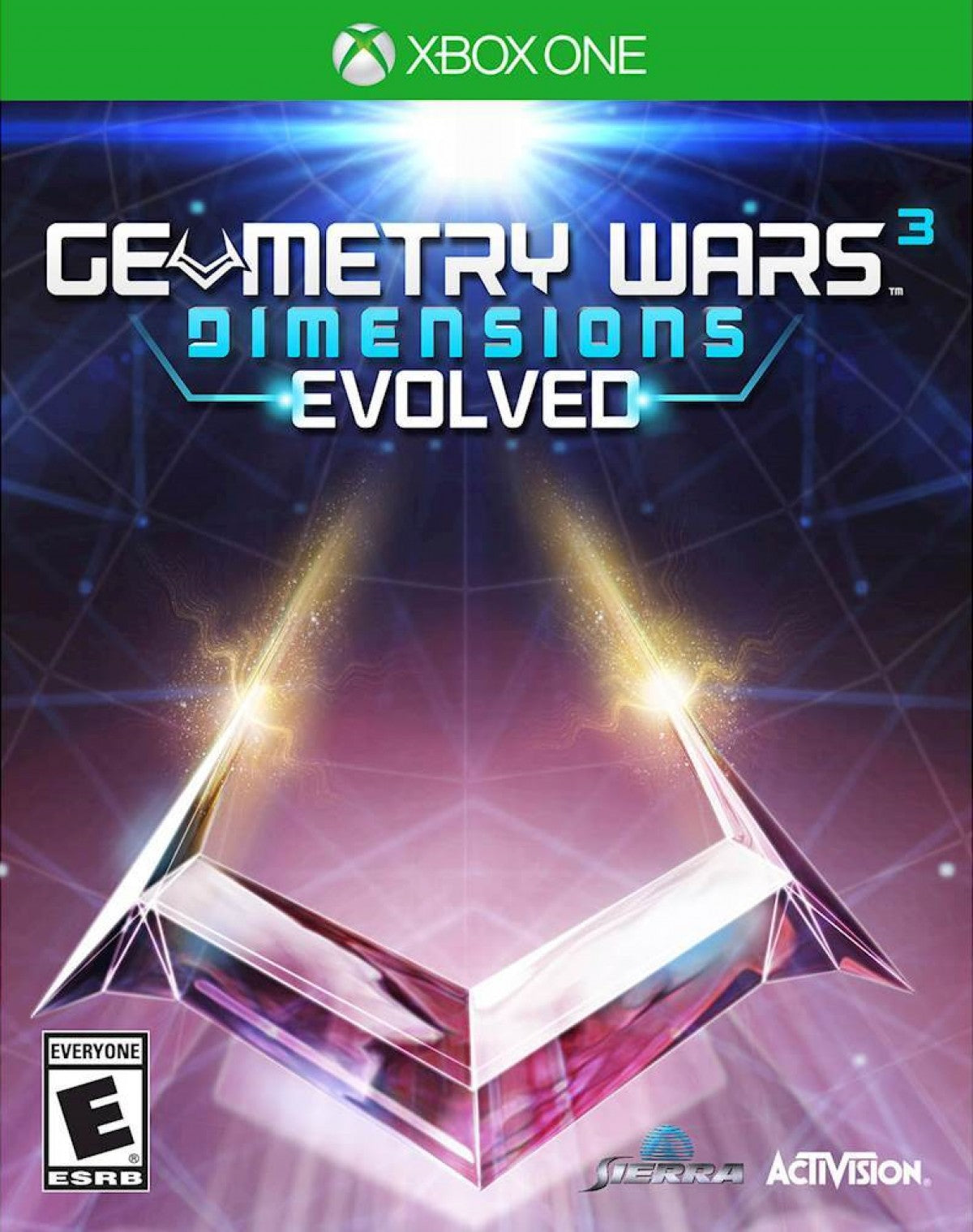 Geometry Wars 3: Dimensions Evolved cover art for Xbox One (XONE) arcade twin-stick shooter video game