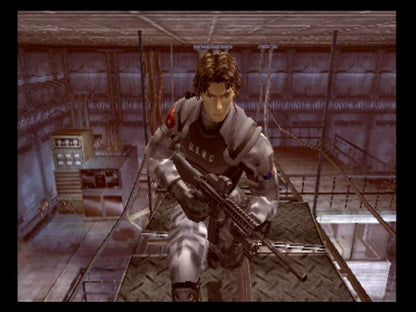 Extermination gameplay for PlayStation 2 (PS2) survival horror third-person action video game